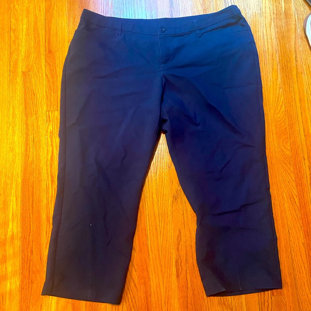 CJ Banks navy straight leg women’s plus trousers pants 20 women’s petite 20P